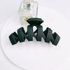 Duowei Joias estilo coreano simples fosco sólido cor em forma de onda Grab Clip plástico Back Head Bath Chuck Hair Top Clip