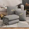 Almohada y manta dos en uno cojín para respaldo de asiento de coche manta sofá aire acondicionado colcha de verano oficina almohada para siesta plegable