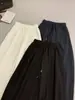 Pantalones de Pierna Ancha de Cachemira de Cintura Alta para Mujer, Forrados de Felpa y Engrosados, Nuevo Estilo de Invierno, Estilo Holgado y Perezoso, Pantalones Casuales Sueltos de Luna