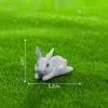 Terrario de musgo, figura de animalito de conejo creativa y adorable, accesorio de decoración DIY para jardinería, pequeño adorno de escritorio