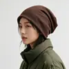 Gorro de Inverno, Chapéu Quente para Homens e Mulheres, Gorro de Tricô Soltinho com Forro de Fleece, Chapéu para Ciclismo de Outono e Inverno, Circunferência Craniana Grande, Faz o Rosto Parecer Menor