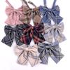 Nueva corbata jk sin nudos, accesorio de uniforme para mujer, estilo universitario versátil, corbata con hebilla a cuadros, estilo japonés informal, multicolor