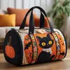 Bolsa de Viaje Acolchada de Algodón Estilo Nuevo 3D Marca Independiente Serie de Gatos 4 Bolso de Mano Estampado de Moda para Mujer