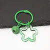 Llavero Transparente de Acrílico Personalizado Color Caramelo Estrella de Cinco Puntas Campana Lindo Accesorio Colgante para Mochila Bolsos de Pareja