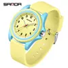 Reloj Transfronterizo Sanda Reloj de Cuarzo Reloj Silencioso para Examen de Estudiante Reloj Impermeable Luminoso Reloj Ligero para Niños