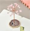 Adornos Decorativos Transfronterizos de Navidad Coloridos de Cristal Piedra Natural Árbol de la Vida Enrollados a Mano Accesorios Creativos de Exhibición