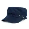 Sombrero de copa plano para hombres de mediana edad y ancianos, gorra de color liso, protección solar para exteriores, gorra de béisbol de ala corta de primavera, sombrero de sol casual de moda