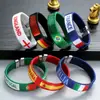 Pulsera de Equipo Nacional para el Mundial 2026 de Estados Unidos, Canadá y México, Pulsera para Muñeca de Fanático del Fútbol, Pulsera Tejida de Regalo Souvenir