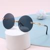 Óculos de Sol Infantis Transfronteiriços Moda Masculina e Feminina Redondo Bebê Fofo Personalidade Óculos de Sol Tendência Popular na Internet Fotos de Rua Sol Olhos
