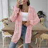 Cárdigan para Mujer con Diseño Hueco Primavera y Otoño 2025 Venta Caliente Transfronteriza Estilo Europeo y Americano Sin Botones Suéter de Punto para Aire Acondicionado Chaqueta Casual en 6 Colores