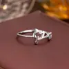 Anillo de Plata de Ley 925 100 Apellidos Familiares Apellido Familiar Anillo para Mujer Nuevo Amor Diseño de Nicho Sentido Anillo de Dedo Abierto Todo-partido Regalo