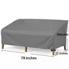 Funda impermeable para silla de mimbre de patio y balcón exterior, funda para sofá de exterior, funda protectora, funda antipolvo para conjunto de ocio, impermeable y a prueba de sol