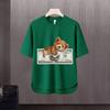 Nova camiseta de manga curta masculina verão coreano estilo moderno simples meia manga top Hong Kong estilo frouxo casual moda marca t-shirt