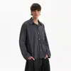 Camisa xadrez retrô estilo de rua americano de manga longa para homens e mulheres, solta e casual, jaqueta camisa versátil com gola de lapela para primavera e outono