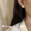 Pendientes de Plata de Ley S925 Estilo Coreano Moda Textura Perlada Diseño de Nicho Estilo Ins Estilo Blogger Joyería Sencilla para Orejas