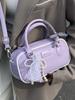2025 Primavera y Verano Nuevo Estilo Simple Dulce Bolso de Boliche Portátil Casual Combinable Estilo Occidental de Alta Gama Bolso Mensajero para Mujer