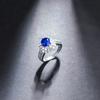 Anillo de Zircón Nuevo de Amazon Anillo de Zircón Micro-incrustado para Mujer Joyería Europea y Americana Combinable Joyería de Banquete Anillo de Tendencia