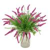 Simulación de lavanda, 5 cabezas, 20 espigas de trigo de malla, lavanda, vainilla, decoración pastoral, simulación de decoración para exteriores, venta al por mayor transfronteriza