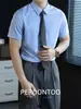 Camisa de Manga Corta para Hombre 60S Lenzing Modal, Nueva de Verano Color Sólido Ajuste Delgado de Negocios Camisa para el Lugar de Trabajo con Cuello Pequeño Puntiagudo