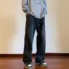 Calça Jeans de Trabalho para Homens, Calça Reta Solta de Perna Larga com Vibe da Alta Rua Americana, Marca Tendência, Calça Longa Casual Retro Descolada