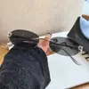 Óculos de sol oval sem aro, moda europeia e americana, para mulheres, proteção UV, design de nó moderno, óculos de sol estilosos de alta qualidade para proteção solar para homens