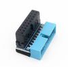 Placa-mãe de Computador Desktop USB3.0 19P 20P Assento de Pino Plug-in Vertical para Cotovelo de Direção de 90 Graus Instalação Enrolador
