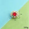 Popular hebilla de flor de aleación con pedrería de cristal para accesorios de cabello, zapatos, ropa, bolsos, accesorios para la cabeza, joyería DIY, suministro directo del fabricante