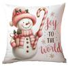 Amazon Natal Boneco de Neve Rosa Fronha de Travesseiro Curta de Pelúcia Capa de Almofada para Sofá Estampada com Carro Fronha de Travesseiro para Casa