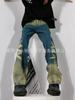 Jeans Corrugado Vintage Lavado para Homens e Mulheres, Calças Retas Versáteis Largas, Comércio Exterior Transfronteiriço, Estilo Hip-Hop de Rua Único