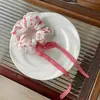 Serie Dulce Verde de Verano Lazo para el Pelo de Intestino Delgado para Niñas Portaponytails Floral de Encaje Cuerda para el Cabello Banda de Goma de Encaje Accesorios para el Cabello Venta al por Mayor