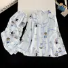 Pijama para niñas 2026 nuevo modelo algodón nube infantil primavera y otoño manga larga caricatura dulce princesa ropa de casa para niños mayores