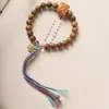 Sándalo Verde Natural Doble Círculo Pulsera de Madera DIY Especificaciones 0.6 Aproximadamente, Mismo Estilo para Hombres y Mujeres, Pulseras al por Mayor