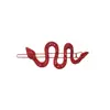 Pasador de Serpiente Espíritu Rojo Transfronterizo Europeo y Americano Clip de Pedrería Clip Lateral Tocado Pasador Infantil de Gama Alta Clip para Flequillo Femenino