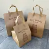 Bolsa para Llevar de Gran Tamaño Kraft para Pasteles y Panadería Catering Bolsa Térmica Bolsa de Empaque Ecológica Personalizable con Logo