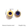 Accesorios de Joyería Transfronterizos Cuentas Acero Inoxidable Color Dorado Azul Real Colgante Hecho a Mano DIY Collar Pulsera Colgante de Collar