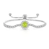 Pulsera de Girasol con Piedras Preciosas de Colores de Venta Caliente en Tiktok con Diamante de Alto Carbono Ultra Brillante Corte Rosa Joyería, Dropshipping Transfronterizo Transmitido en Vivo