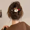 Presilhas de cabelo com laço coreanas para mulheres, presilhas de cabelo de alta qualidade e fofas, presilhas de jacaré antiderrapantes, presilhas para a parte de trás da cabeça, acessórios de cabelo atacado