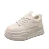 Zapatos Blancos Retro Americanos para Mujer Primavera 2025 Nuevos Zapatos Casuales Transpirables de Plataforma con Suela Gruesa