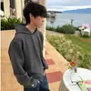 Sudadera con capucha a rayas y estrellas de peso pesado 420g Otoño Cleanfit Manga Larga para Hombre Talla Grande Top Holgado