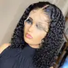 Peluca europea y americana de moda transfronteriza, esponjosa, africana, de pelo pequeño y rizado, enrollada a mano, con encaje frontal, pelo corto y rizado negro, cubierta completa para la cabeza.