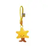 Colgante Llavero Bolsa Girasol Minion Lindo Dibujo Animado Peluche Estrella de Mar Decoración para Mochila de Estudiante