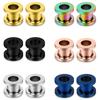 Forno de Aurícula de Aço Inoxidável Galvanoplastia a Vácuo Polia Básica Expansor de Orelha Simples Europeu e Americano Expansor de Orelha Buraco de Orelha Joias para Piercing
