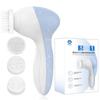 Cepillo de lavado facial tres en uno, limpiador facial eléctrico, instrumento de belleza facial, limpiador de poros, cepillo de lavado facial