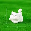 Adornos de Micro Paisaje Adornos Mini para Coche Adornos Decorativos para Escritorio Gatito Lindo de Dibujos Animados Artesanías de Resina