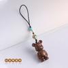 Madera Pintada DIY Tallado Oso de la Fortuna Arcoíris Diseño Estilo Ins Lindo Cadena para Teléfono Llavero Colgante Accesorio de Decoración