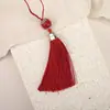 Corda para Pendurar 8cm com Borlas de Contas, Caminho de Mesa, Acessórios de Pingente de Leque, Enfeites Decorativos para Pendurar, Acessórios de Borla com Fecho Lagosta