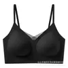 Ropa interior invisible sin costuras con acabado mate para otoño e invierno, con copas fijas para bustos pequeños, anti-caída, soporte lateral para el pecho y hermoso diseño de espalda