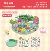 Adesivos de Cena Estéreo 3D de Desenho Animado Coreano Tamanho Grande DIY Decoração Artesanal para Crianças Caderno Criativo Adesivos de Paisagismo