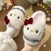 Pantuflas peludas para mujer, nuevo estilo otoño/invierno 2026, estilo delantal, suela gruesa, forradas de felpa, cálidas, antideslizantes, para uso en interiores, pantuflas de algodón, en stock