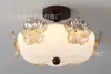 Lámpara de Sala de Estar Modelo Nuevo 2026, Estilo Medieval Simple Retro Americano Luz Principal de Sala de Estar, Lámpara de Techo para Dormitorio con Forma de Nube, Iluminación para Toda la Casa